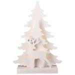 Silhouette Albero Di Natale Bianco Con Renna