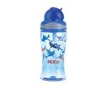 Nuby Borraccia in Trita con cannuccia Flip-It blu 360ml 3 anni+