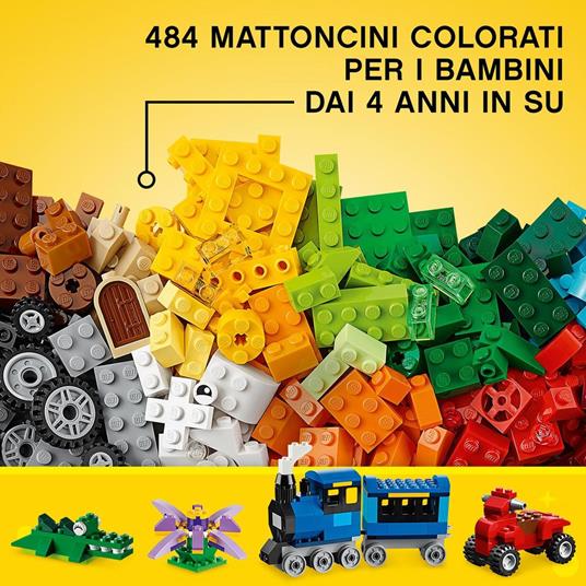 LEGO Classic 10696 Scatola Mattoncini Creativi Media, Contenitore per  Costruire Fiori, Macchina, Treno e Aereo Giocattolo - LEGO - Classic - Set  mattoncini - Giocattoli | laFeltrinelli
