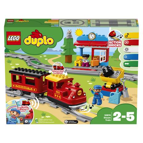 LEGO DUPLO 10874 Treno a Vapore, Set Push & Go, Luci e Suoni, Giocattolo con Mattoncini, Giochi per Bambini dai 2 ai 5 Anni - 13