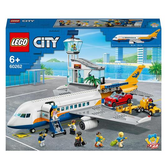 LEGO City 60262 Aereo Passeggeri, Set Terminal e Camion Giocattolo