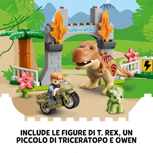 Jurassic World™ Owen e la Fuga del Dinosauro, con 3 dinosauri e personaggio  in Vendita Online