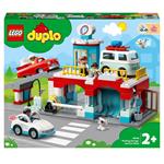 LEGO DUPLO Town 10948 Autorimessa e Autolavaggio, Garage per Macchine Giocattolo con Camper e 2 Auto