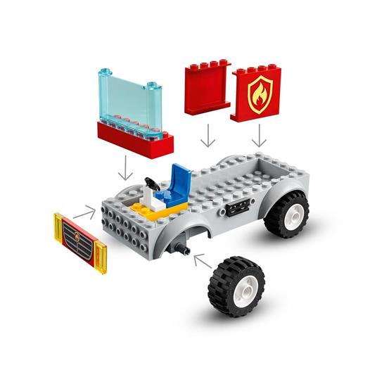 LEGO City 60280 Autopompa con Scala con Minifigure Pompiere, Idea Regalo  per Bambini e Bambine dai 4 Anni in su - LEGO - City - Mestieri -  Giocattoli