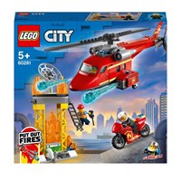 LEGO City Fire Elicottero Antincendio, con 2 Minifigure e Base