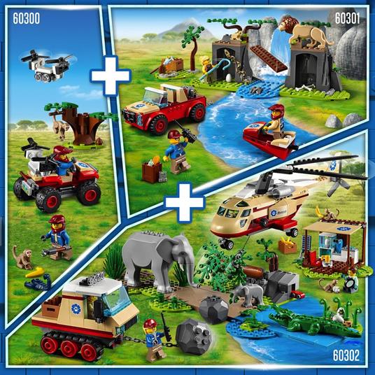 LEGO City 60302 Wildlife Operazione di Soccorso Animale, Set Clinica Veterinaria con Elicottero Giocattolo e 4 Minifigure - 6