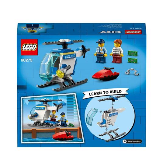 LEGO City Elicottero della Polizia con Minifigure Agente di Polizia e Ladro