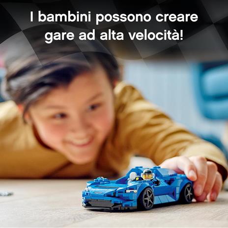 LEGO Speed Champions 76902 McLaren Elva, Macchina Giocattolo per Bambini dai 7 Anni, Auto Sportiva da Corsa con Pilota - 2