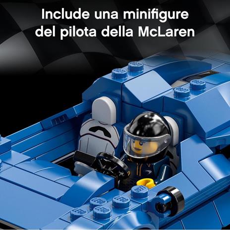 LEGO Speed Champions 76902 McLaren Elva, Macchina Giocattolo per Bambini dai 7 Anni, Auto Sportiva da Corsa con Pilota - 6