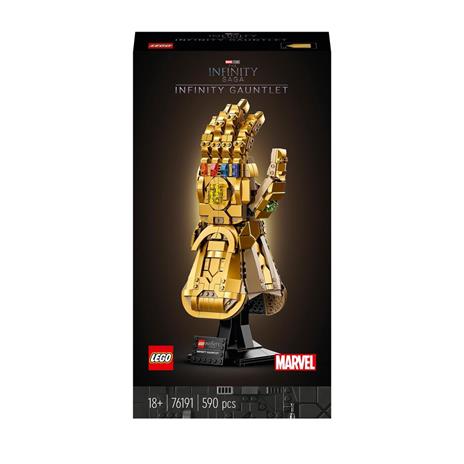 LEGO Super Heroes Marvel 76191 Guanto dell’Infinito di Thanos, Modello da Costruzione Avengers da Collezione, Set per Adulti