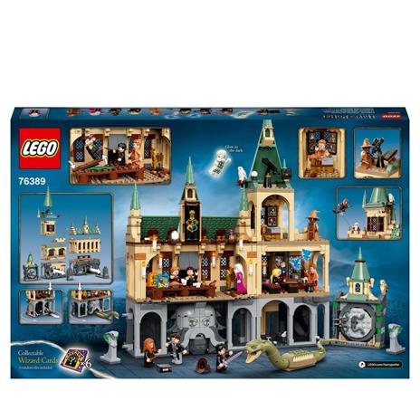 LEGO Harry Potter 76389 La Camera dei Segreti di Hogwarts, Castello Giocattolo Modulare con Sala Grande e Minifigure d'Oro - 12