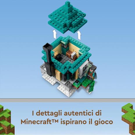 LEGO Minecraft 21173 Sky Tower, Set Giocattoli per Bambini di 8 Anni con Minifigure del Pilota e Tanti Accessori Autentici - 4