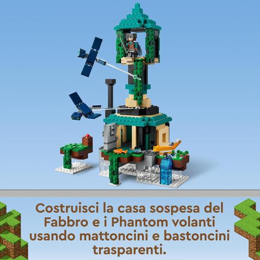 LEGO Minecraft 21173 Sky Tower, Set Giocattoli per Bambini di 8 Anni con Minifigure del Pilota e Tanti Accessori Autentici - 5