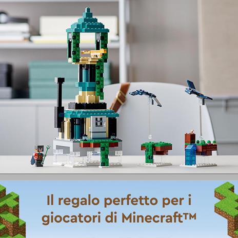 LEGO Minecraft 21173 Sky Tower, Set Giocattoli per Bambini di 8 Anni con Minifigure del Pilota e Tanti Accessori Autentici - 6