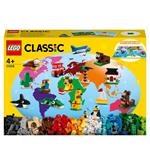 LEGO Classic 11015 Giro del Mondo, Set Mattoncini da Costruzione per Bambini di 4 Anni, Include una Mappa da Parete Colorata