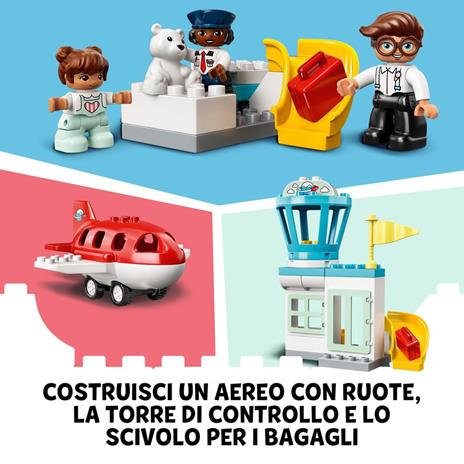 LEGO DUPLO Town 10961 Aereo e Aeroporto Giocattolo per Bambini di 2 Anni  con 3 Minifigure, Aeroplano e Torre di Controllo - LEGO - Duplo Town -  Edifici e architettura - Giocattoli | laFeltrinelli