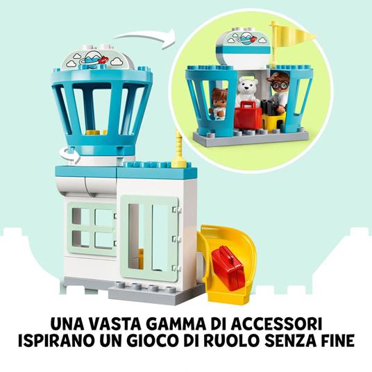 LEGO DUPLO Town Aeroporto, Set di Costruzioni con Aeroplano Giocattolo per  Bambini dai 2 ai 5 Anni, 10871 – Giochi e Prodotti per l'Età Evolutiva