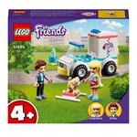 LEGO Friends 41694 Ambulanza della Clinica Veterinaria, Set Soccorso Amici Animali, Giocattolo per Bambini di 4+ Anni