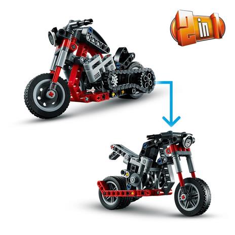 LEGO Technic 42132 Motocicletta 2 in 1, Modellino da Costruire, Moto Giocattolo, Idea Regalo, Giochi per Bambini - 4