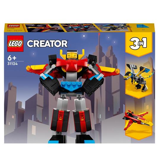 LEGO Creator 31124 3in1 Super Robot, Set di Costruzioni in Mattoncini,  Aereo e Drago Giocattolo per Bambini di 6+ Anni - LEGO - Creator - Generici  - Giocattoli | laFeltrinelli