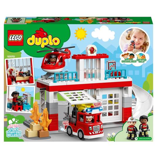 LEGO DUPLO 10970 Caserma Dei Pompieri ed Elicottero, Giochi Creativi ed  Educativi per Bambini di 2+ Anni, Camion Giocattolo - LEGO - Duplo -  Mestieri - Giocattoli | laFeltrinelli