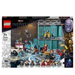 LEGO Marvel 76216 Armeria di Iron Man, Set Costruzioni con Casco, Tuta e Supereroi Giocattoli, Giochi per Bambini dai 7 Anni