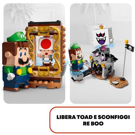 LEGO Super Mario 71401 Caccia ai Fantasmi di Luigis Mansion - Pack di Espansione, Set di Costruzioni con Toad e Re Boo - 5