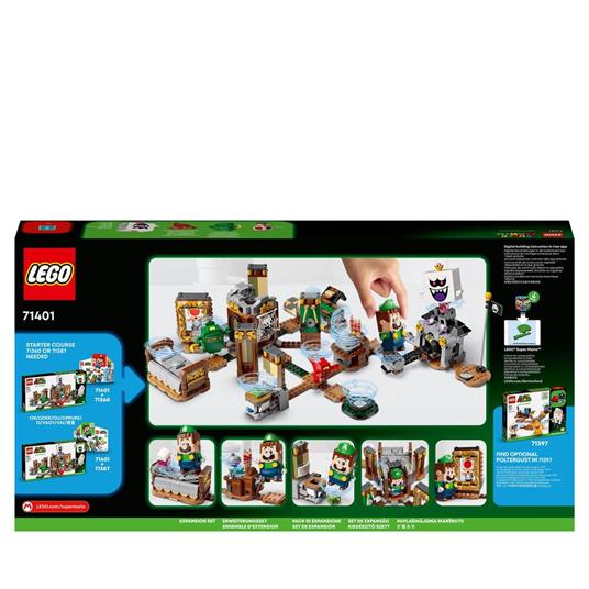 LEGO Super Mario 71401 Caccia ai Fantasmi di Luigis Mansion - Pack di Espansione, Set di Costruzioni con Toad e Re Boo - 9