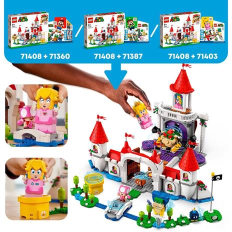 LEGO Super Mario 71408 Pack Espansione Castello di Peach, Giocattoli Creativi con 5 Figure, si Combina con gli Starter Pack - 4