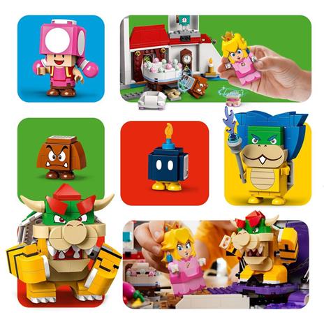 LEGO Super Mario 71408 Pack Espansione Castello di Peach, Giocattoli Creativi con 5 Figure, si Combina con gli Starter Pack - 6