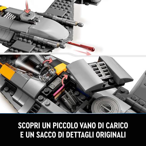 LEGO Star Wars 75325 Starfighter N-1 del Mandaloriano, Personaggi Peli Motto, Droide BD e Baby Yoda, Giocattolo Costruibile - 4