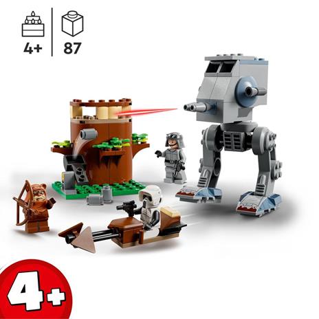 LEGO Star Wars 75332 AT-ST, Modellino da Costruire per Bambini in Età Prescolare dai 4 Anni con 3 Minifigure e Starter Brick - 3