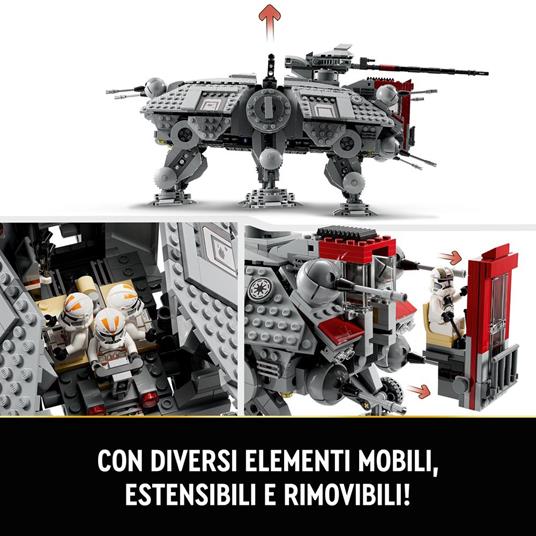 LEGO Star Wars 75337 Walker AT-TE, Modellino da Costruire, Gambe Snodabili,  Cloni Soldato, Droidi da Battaglia e Droide Ragno - LEGO - Star Wars TM -  Astronavi - Giocattoli