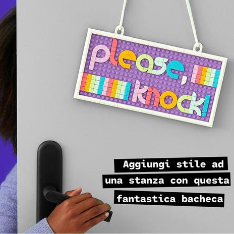 LEGO DOTS 41951 Bacheca Messaggi, Lavagna Personalizzabile per Bambini, Decorazione della Stanza, Giocattolo Fai Da Te - 4