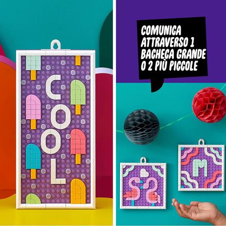 LEGO DOTS 41951 Bacheca Messaggi, Lavagna Personalizzabile per Bambini, Decorazione della Stanza, Giocattolo Fai Da Te - 6