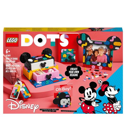 LEGO DOTS 41964 Disney Il KIT Back to School di Topolino e Minnie, Set 6 in  1 con Portagioie e Portafoto, Idea Regalo - LEGO - DOTs - Set mattoncini -  Giocattoli | laFeltrinelli