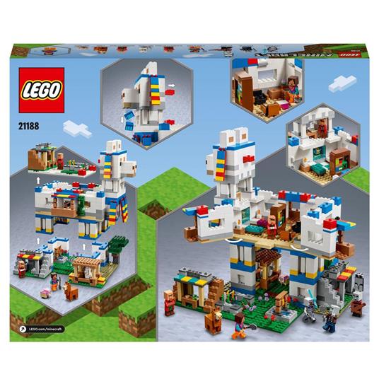 LEGO Minecraft 21188 Il Villaggio dei Lama, Casa Giocattolo con Animali  della Fattoria, Giochi per Bambini Creativi