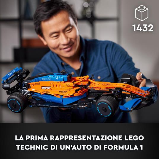 LEGO Technic 42141 Monoposto McLaren Formula 1 2022, Auto Replica F1, Set  per Adulti Macchina da Corsa, Modellino Supercar - LEGO - Technic -  Automobili - Giocattoli | Feltrinelli
