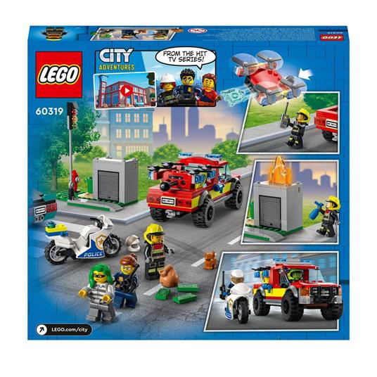 LEGO City Fire 60319 Soccorso Antincendio e Inseguimento della Polizia, Camion  Pompieri Giocattolo con Auto e Moto - LEGO - City Fire - Mestieri -  Giocattoli | laFeltrinelli