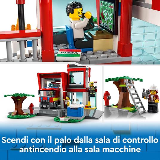 LEGO City Fire 60320 Caserma dei Pompieri, con Garage, Camion ed Elicottero  Giocattolo, Set per Bambini di 6+ Anni - LEGO - City Fire - Mestieri -  Giocattoli