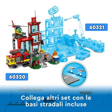 LEGO City Fire Caserma dei Pompieri, con Garage, Camion ed Elicottero  Giocattolo, Set per Bambini dai 6 Anni in su, Idea Regalo Pasqua, – Giochi  e Prodotti per l'Età Evolutiva