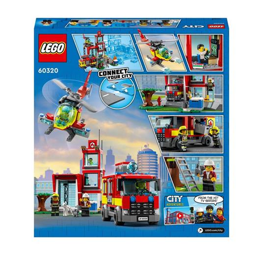 LEGO City Fire 60320 Caserma dei Pompieri, con Garage, Camion ed Elicottero  Giocattolo, Set per Bambini di 6+ Anni - LEGO - City Fire - Mestieri -  Giocattoli | laFeltrinelli