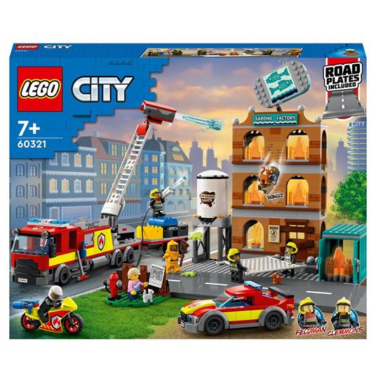 LEGO City Fire 60321 Vigili del Fuoco, Edificio con Fiamme, Camion dei  Pompieri Giocattolo, Giochi per Bambini e Bambine - LEGO - City Fire -  Mestieri - Giocattoli | laFeltrinelli