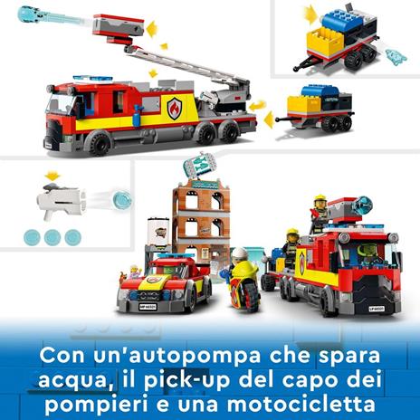 LEGO City Fire 60321 Vigili del Fuoco, Edificio con Fiamme, Camion dei Pompieri Giocattolo, Giochi per Bambini e Bambine - 3