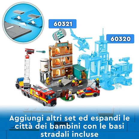 LEGO City Fire 60321 Vigili del Fuoco, Edificio con Fiamme, Camion dei Pompieri Giocattolo, Giochi per Bambini e Bambine - 6