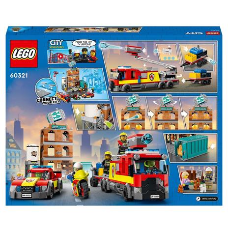 LEGO City Fire 60321 Vigili del Fuoco, Edificio con Fiamme, Camion dei Pompieri Giocattolo, Giochi per Bambini e Bambine - 9