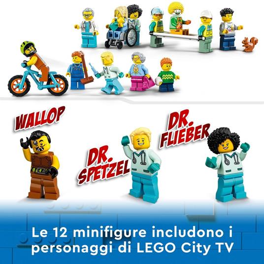 LEGO 60330 City Ospedale, Set con Autoambulanza Giocattolo ed