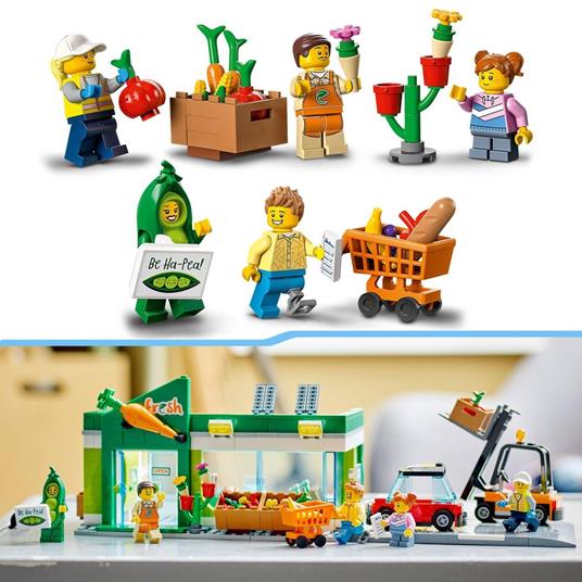 LEGO City 60347 Negozio di Alimentari, con Carrello Elevatore, Frutta e  Verdura Giocattolo, Giochi per Bambini dai 6 Anni - LEGO - City - Edifici e  architettura - Giocattoli | laFeltrinelli