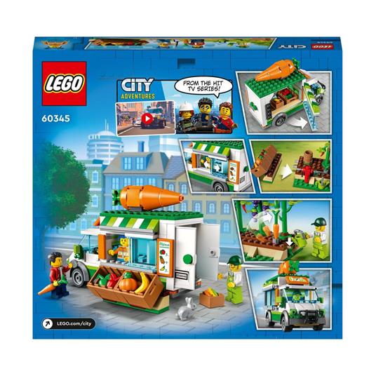 LEGO City 60345 Il Furgone del Fruttivendolo, Set con Camion Giocattolo,  Fattoria Mobile, Giochi per Bambini dai 5 Anni - LEGO - City Farm -  Mestieri - Giocattoli