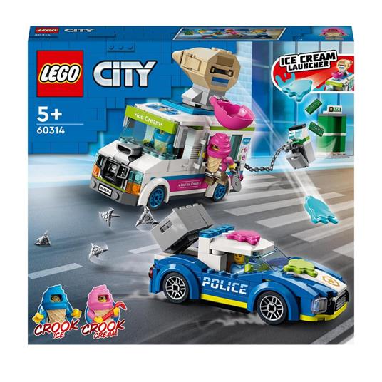 LEGO City Police 60314 Il Furgone dei Gelati e l'Inseguimento della Polizia,  Giochi per Bambini di 5+ Anni, Camion Giocattolo - LEGO - City Police -  Mestieri - Giocattoli | laFeltrinelli